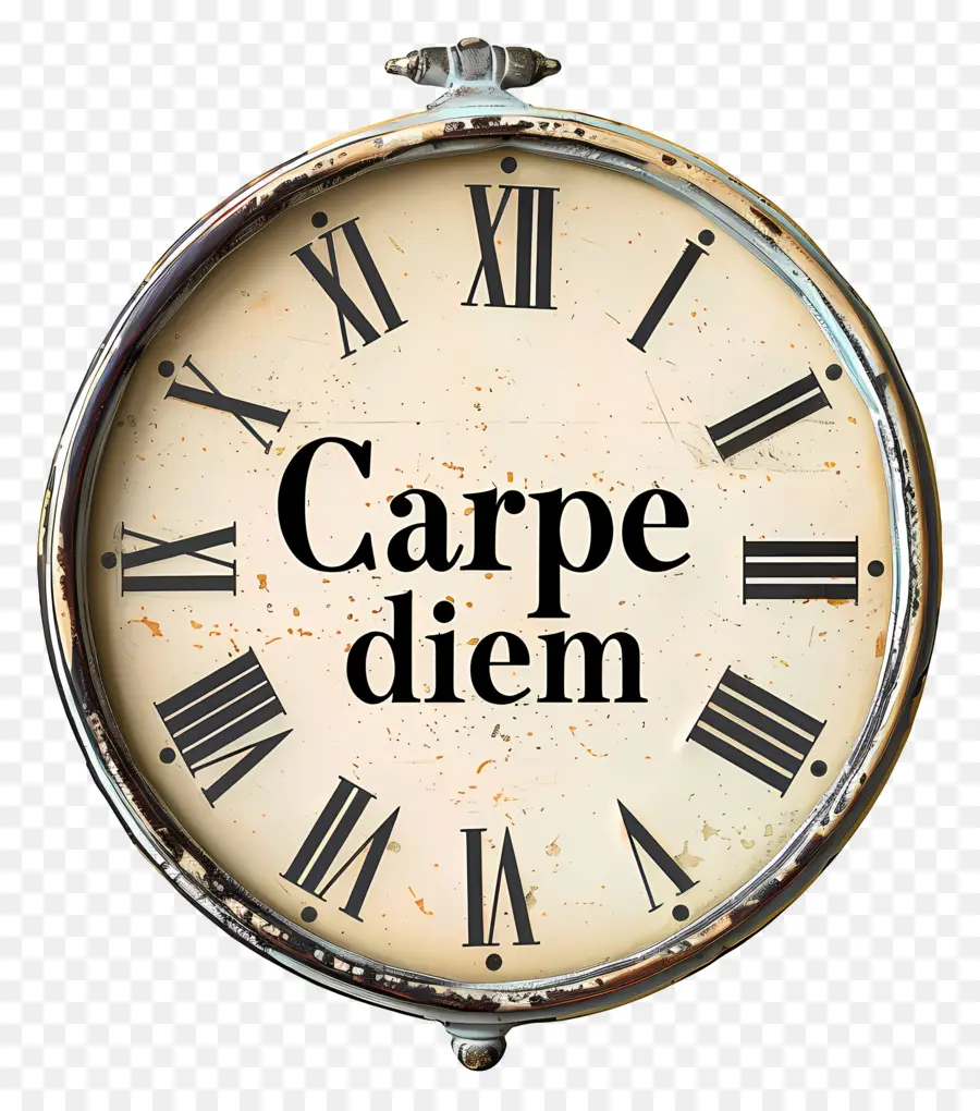 Carpe Diem，Relógio Branco PNG