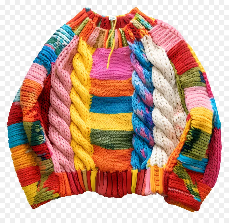 Suéter De Tricô，Suéter Colorido PNG