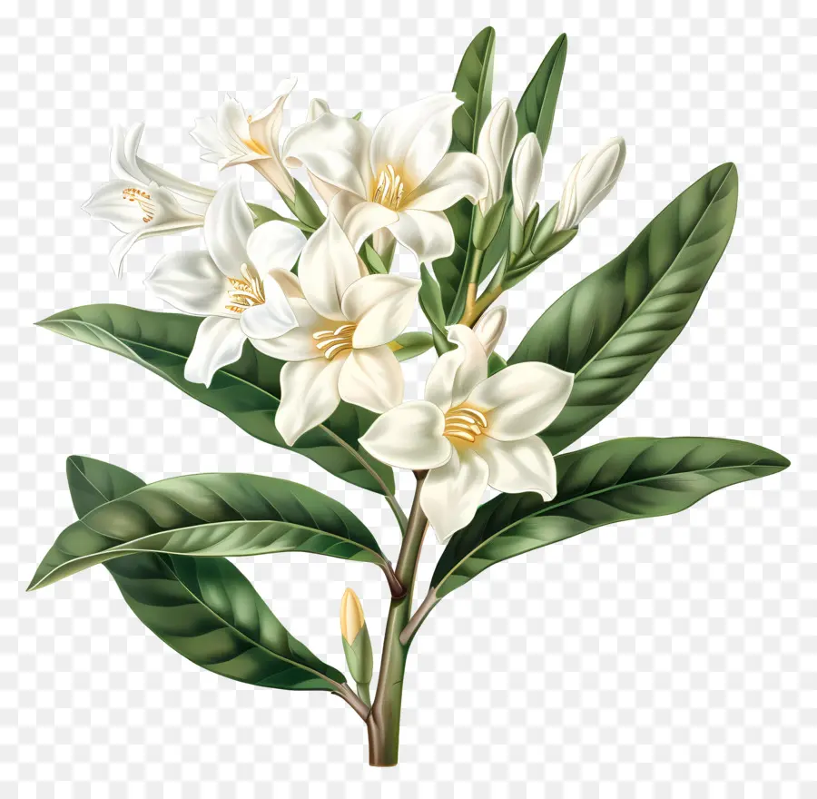 Tuberosa Flor，Planta De Jasmim PNG