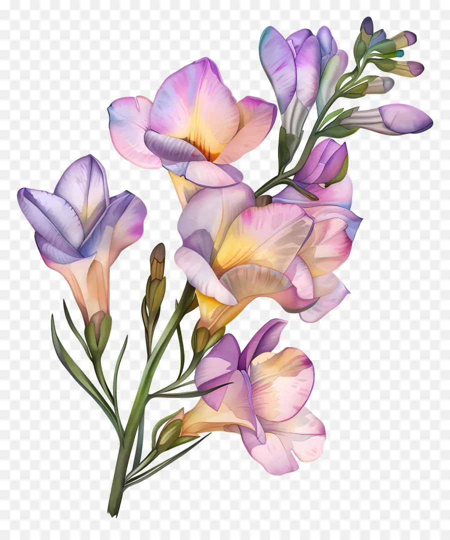 Flor Freesia，Flores Cor De Rosa PNG