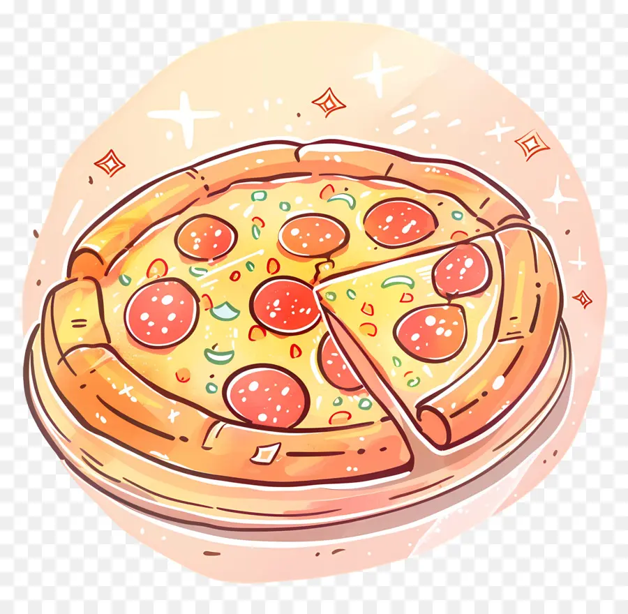 Cartoon Pizza，Pizza PNG