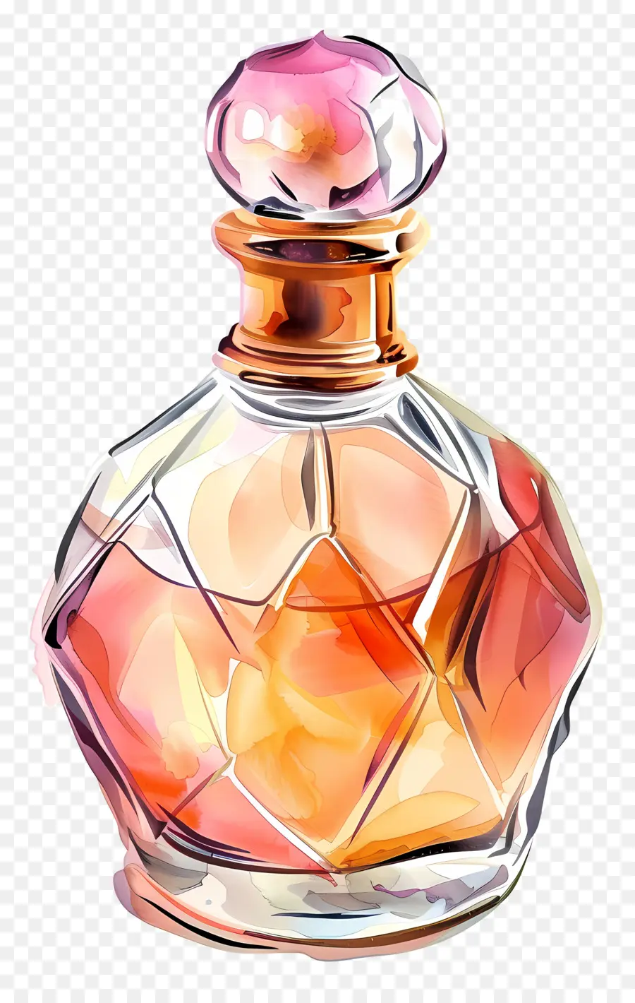 Frasco De Perfume，Pintura Em Aquarela PNG