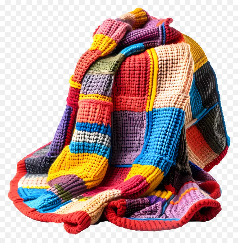 Cobertor De Malha，Multicolorida PNG