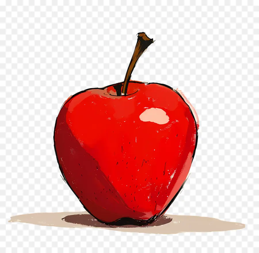 Desenho Animado Da Apple，A Red Apple PNG