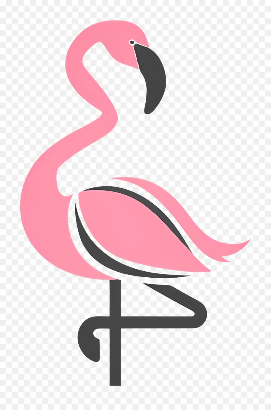 Design Simples，Cor De Rosa Flamingo PNG