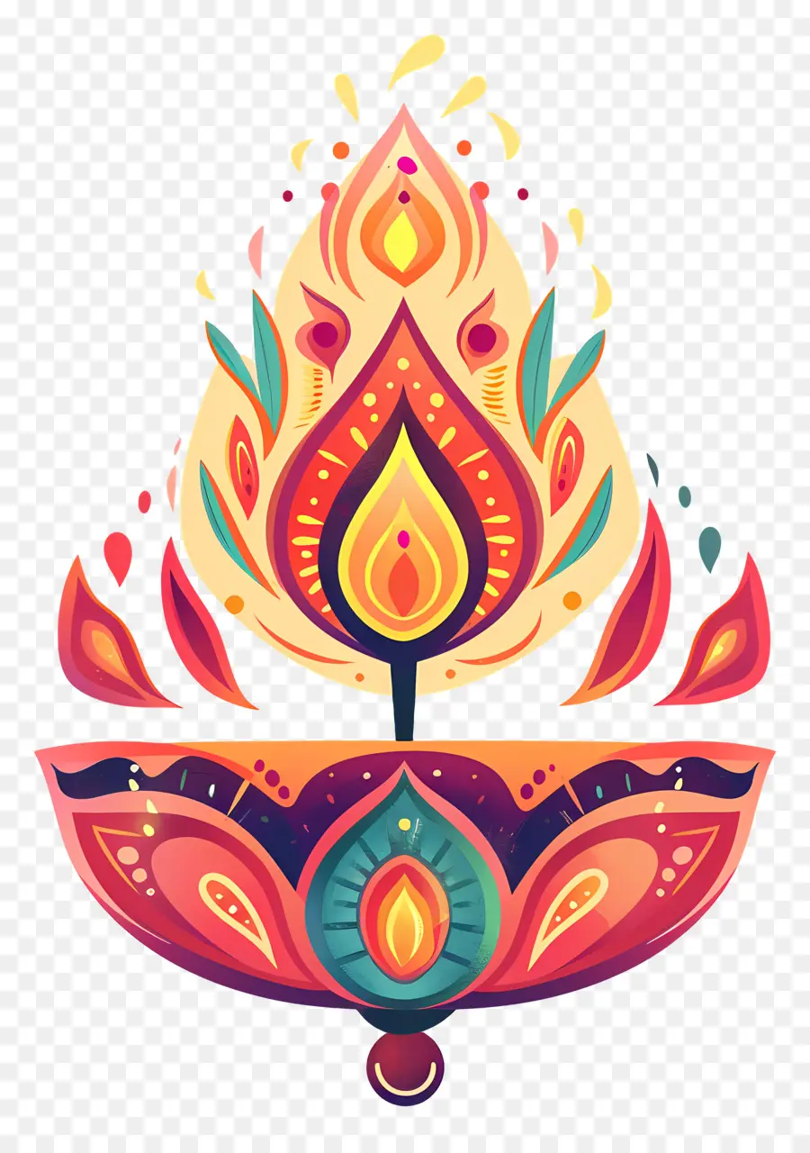 Diwali Diya，Lanterna Indiana PNG