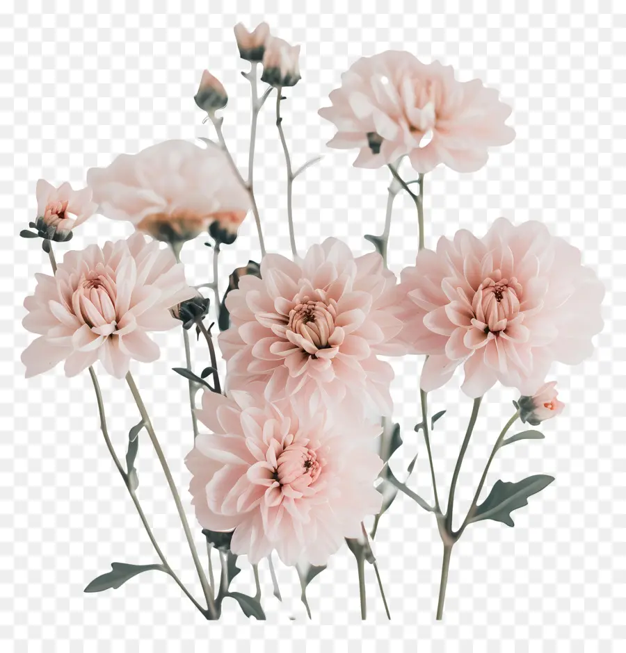Flores De Crisântemo，Flores Cor De Rosa PNG