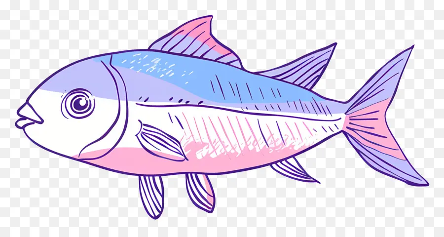 Cartoon Peixe，Peixe Azul PNG