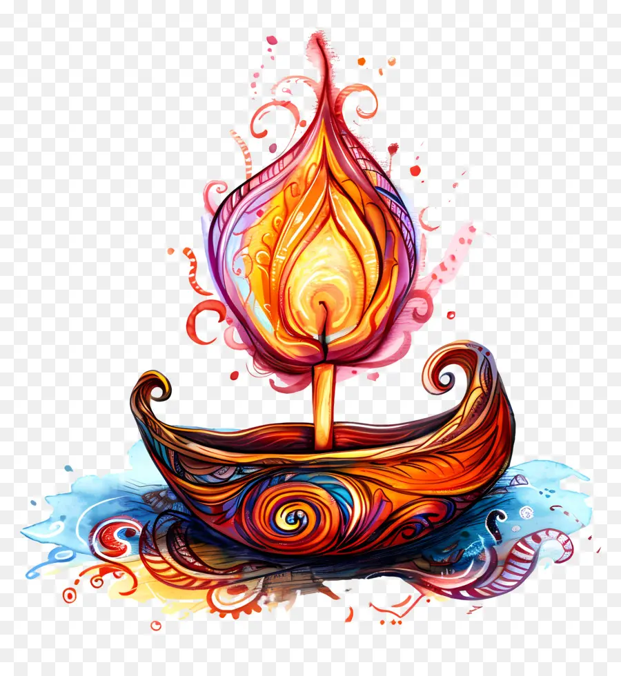 Diwali Diya，Lanterna De Petróleo PNG