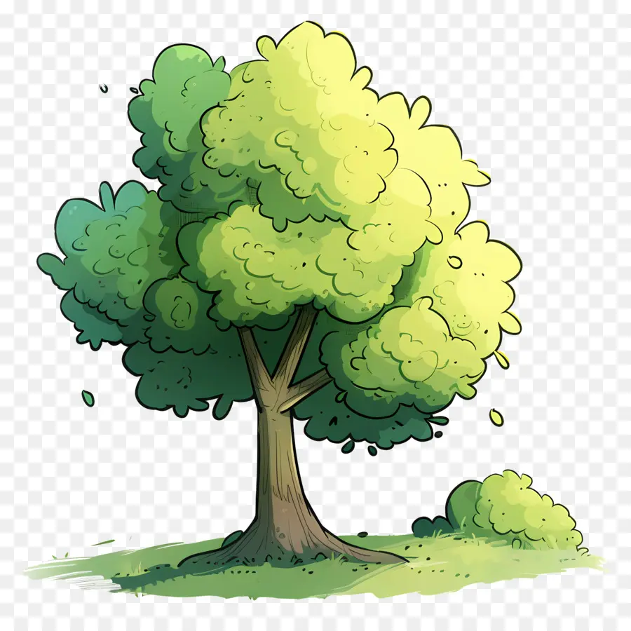 Cartoon árvore，árvore Verde PNG