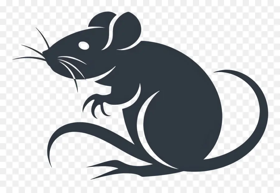 Design Simples，Preto Rat PNG