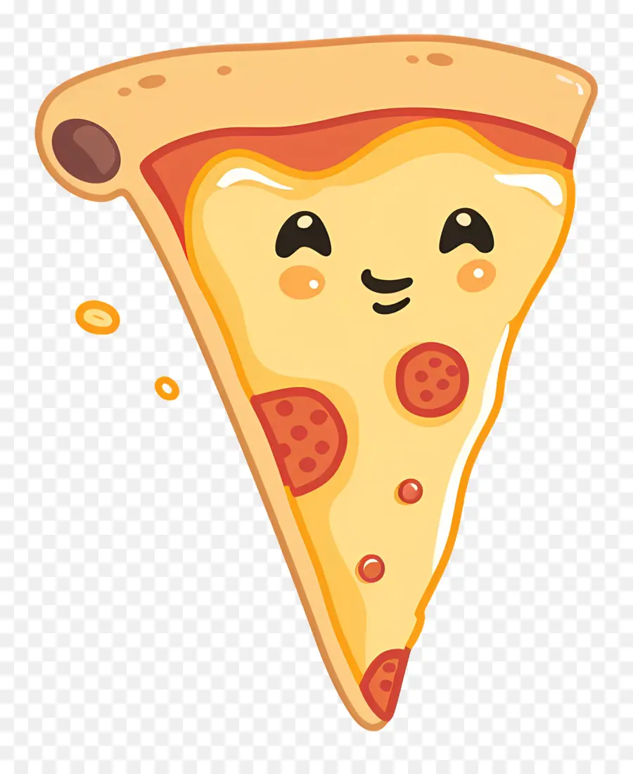 Pizza Fofa，Pizza Com Rosto PNG