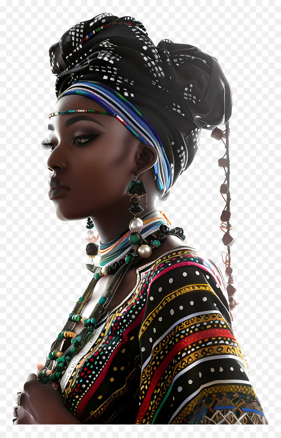 Mulher Africana，Moda De Inspiração Africana PNG
