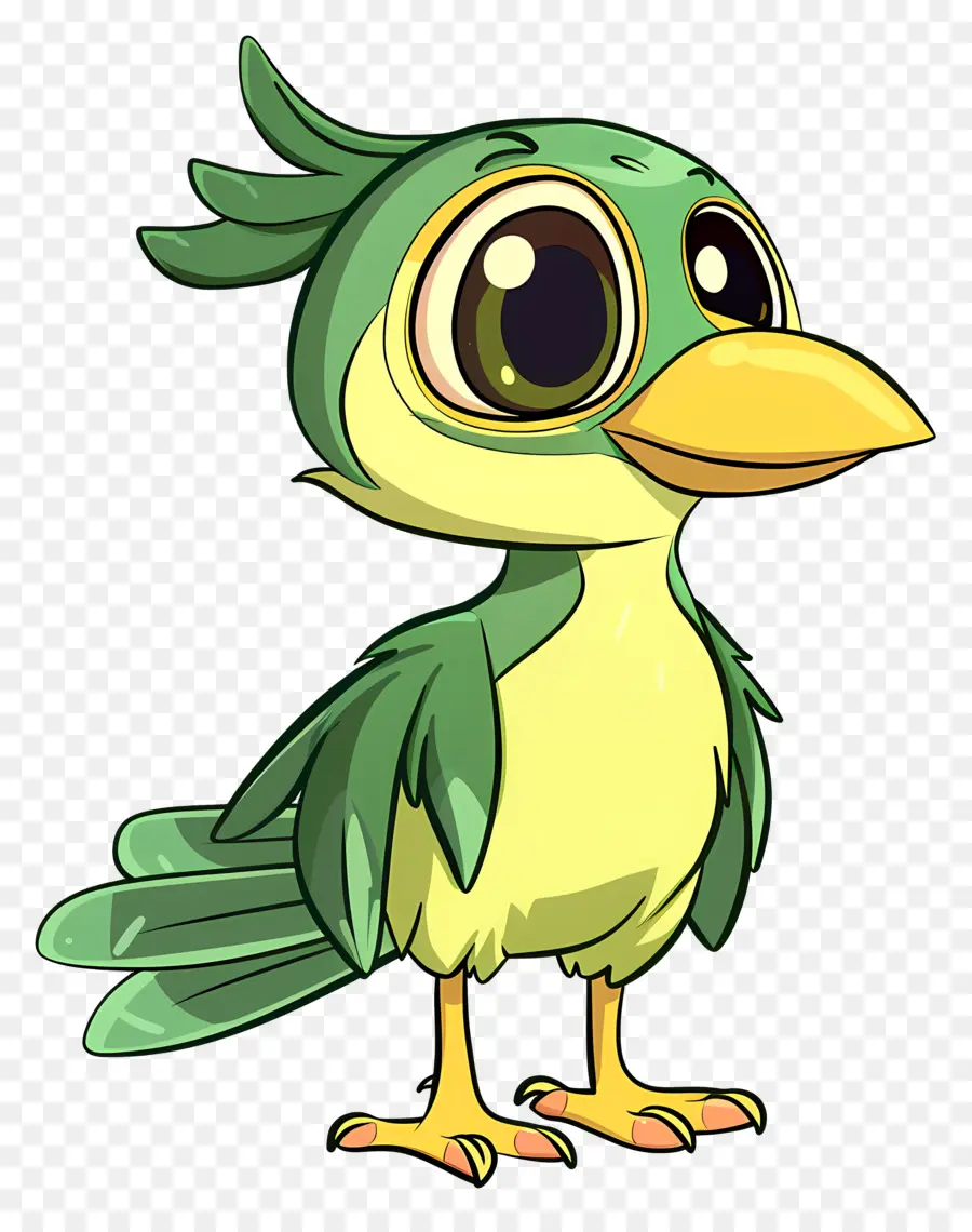 Cartoon Pássaro，Pássaro Verde PNG