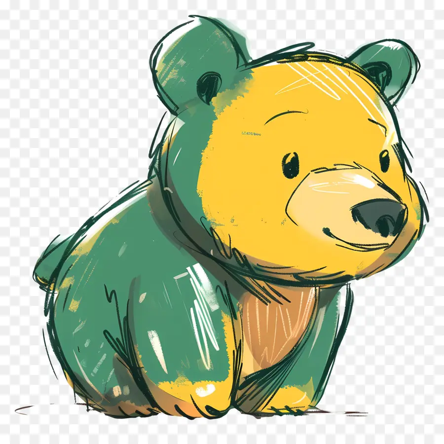 Desenho Animado Do Urso，Um Animal De Pelúcia PNG