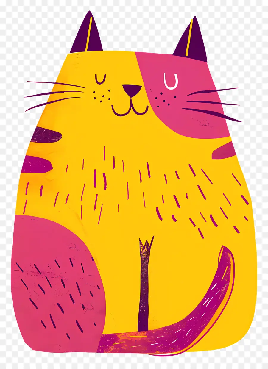 Gato Dos Desenhos Animados，Gato Amarelo PNG