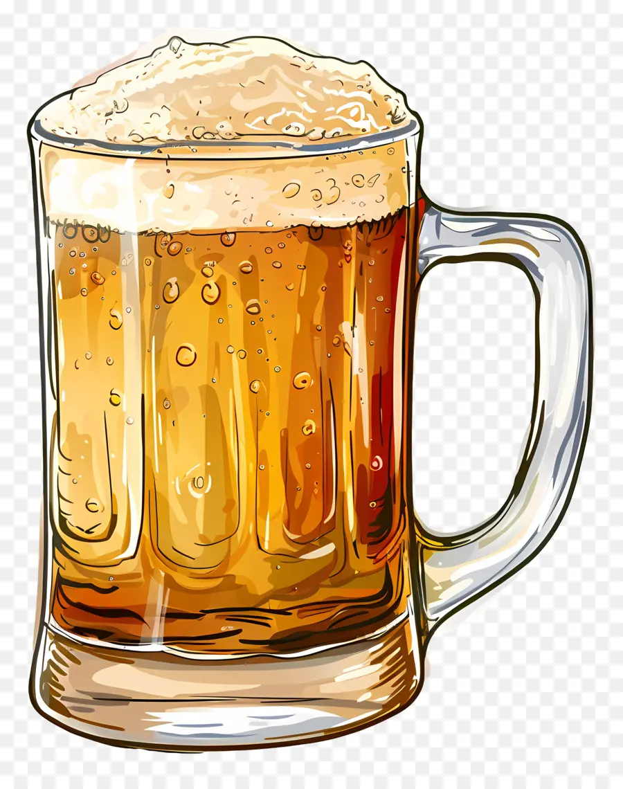 Cerveja，Caneca De Vidro PNG