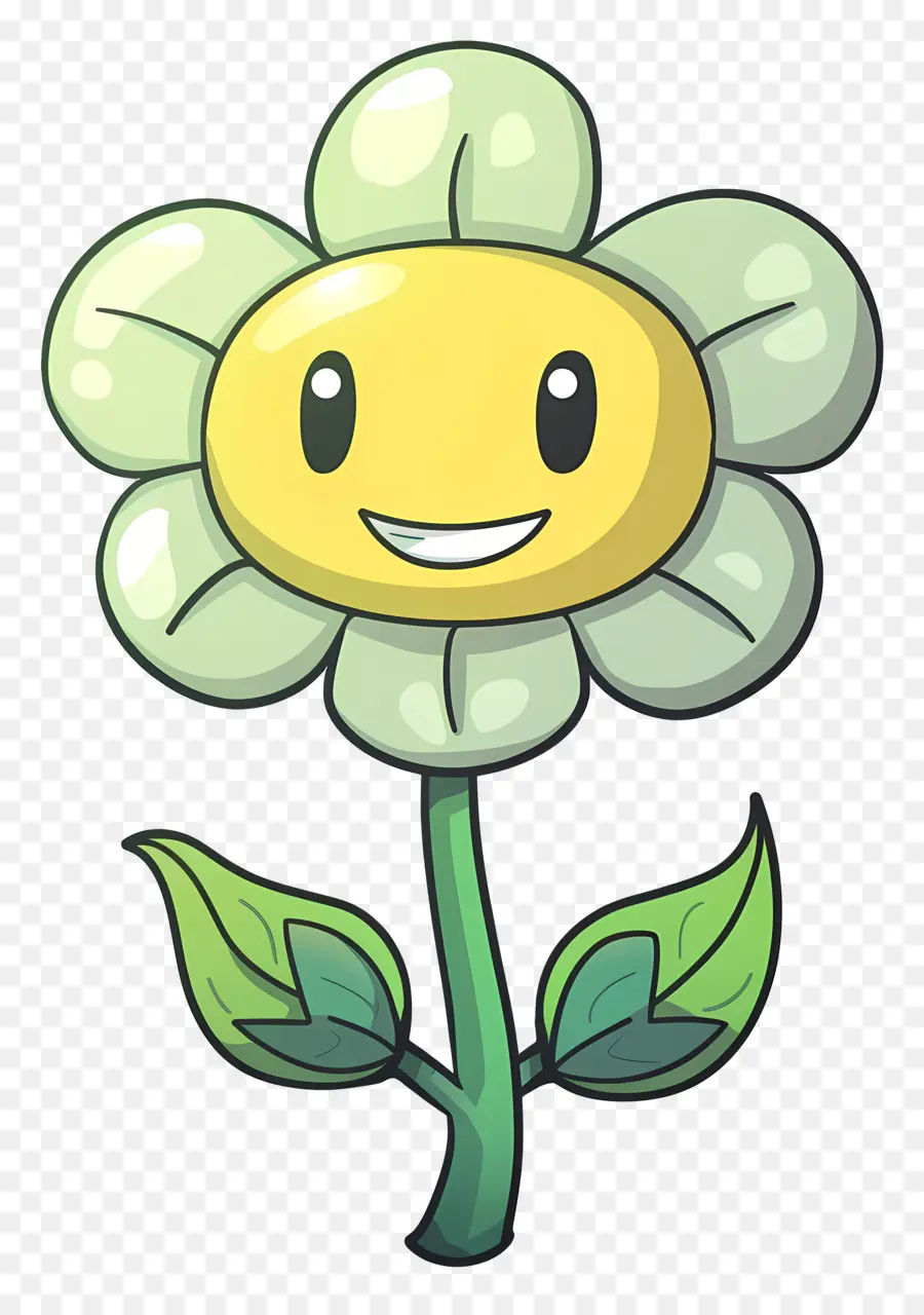 Cartoon Flor，Smiley Face Flower PNG