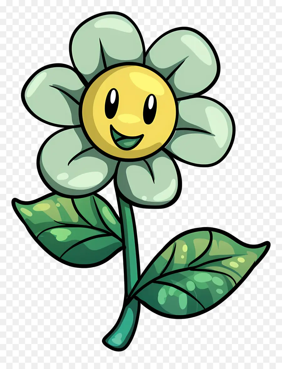 Cartoon Flor，Flor Sorridente PNG