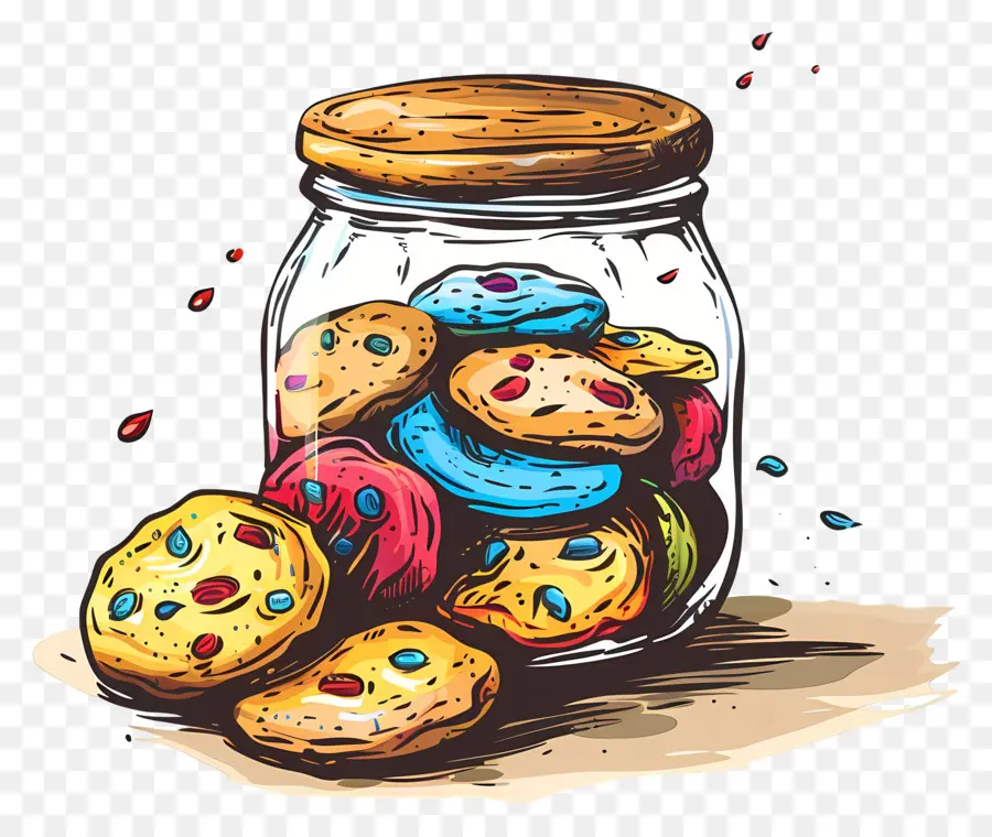 Cookie Jar，Colorido Dos Doces PNG