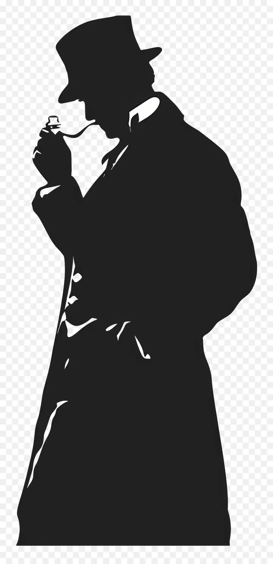 Silhueta De Sherlock Holmes，Silhueta PNG