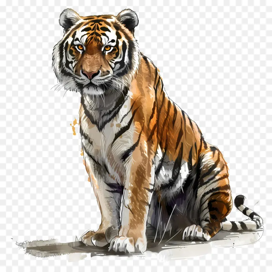 Tigre，Tigre Pintura PNG