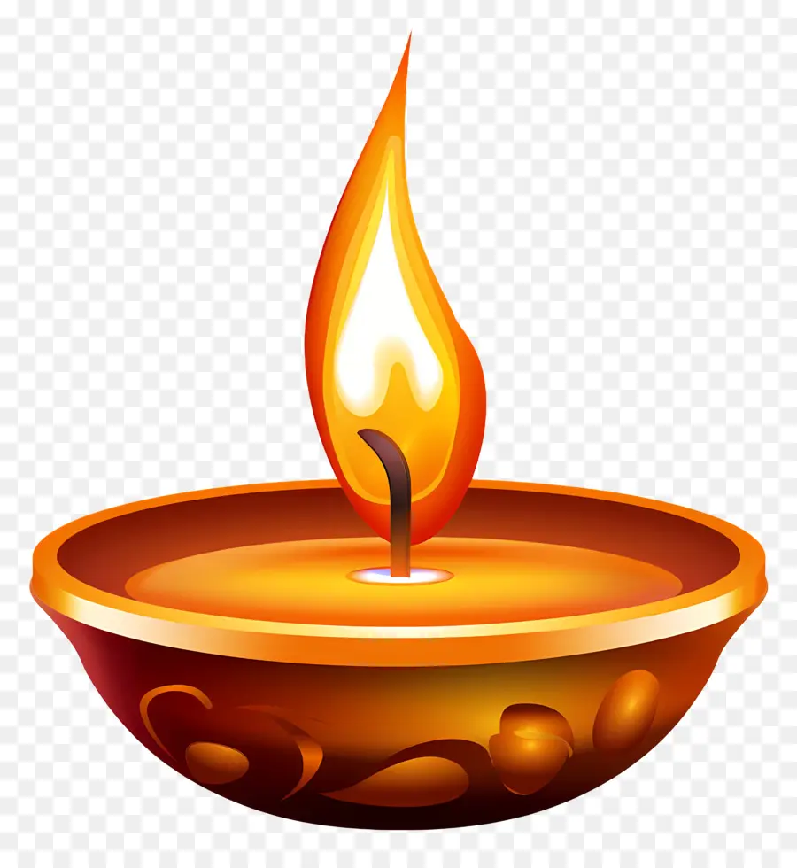Vela De Diwali，Lâmpada De Argila PNG