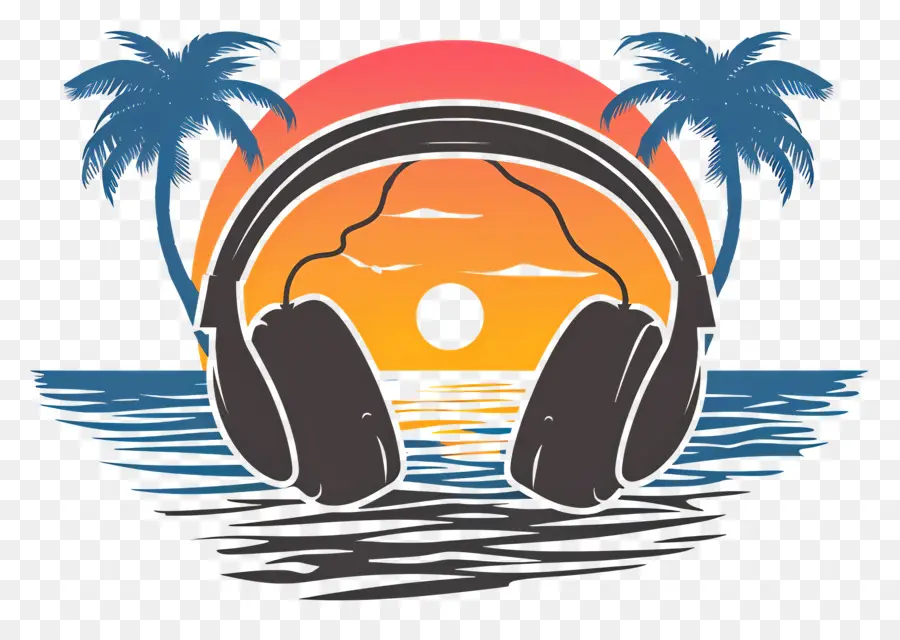 Músicas De Praia，Fones De Ouvido PNG