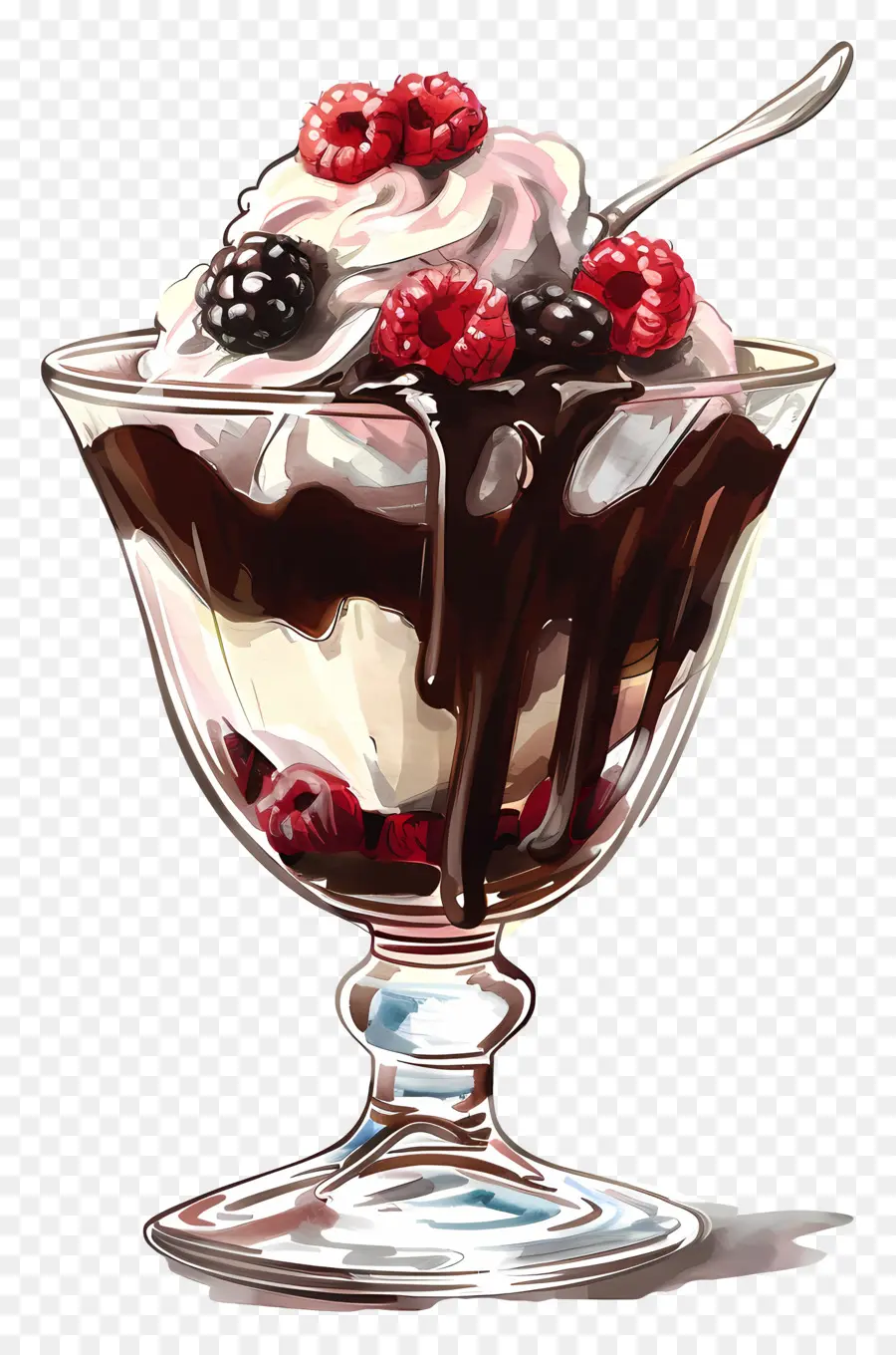 Sundae De Sorvete，Mousse De Chocolate PNG