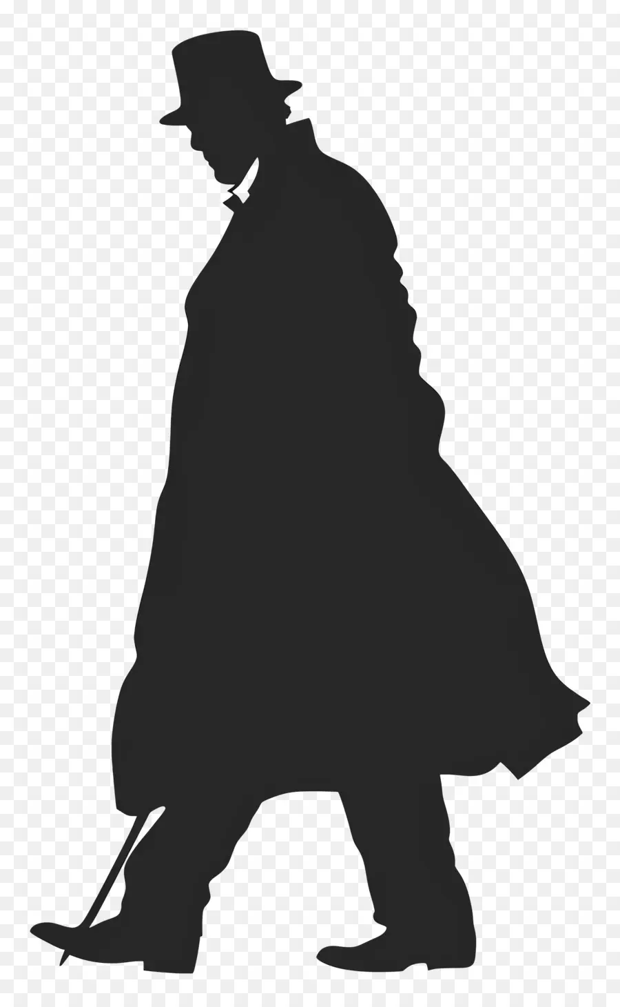 Silhueta De Sherlock Holmes，Silhueta PNG