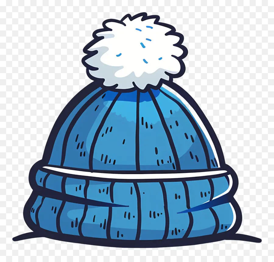 Chapéu De Inverno，Chapéu De Malha Azul PNG