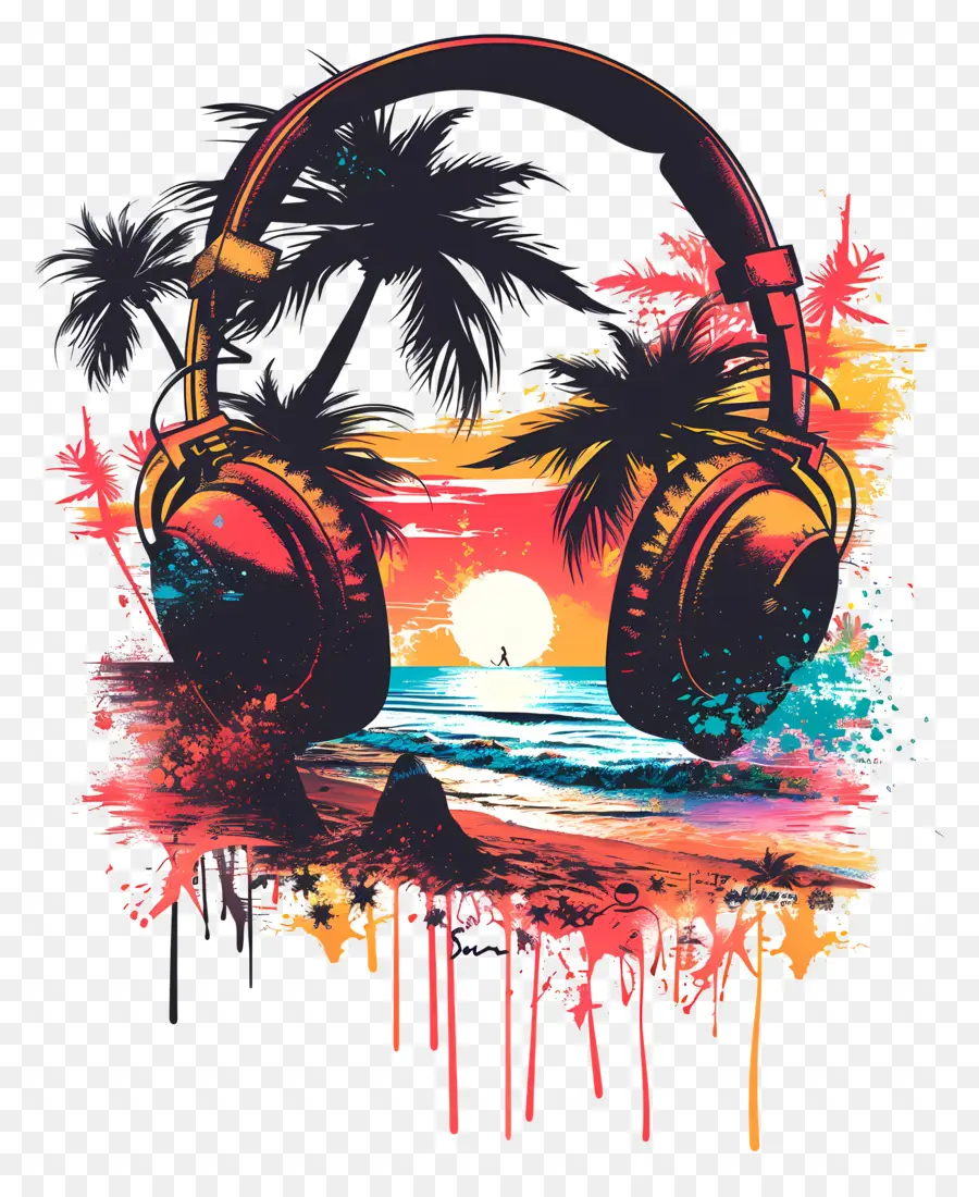 Músicas De Praia，Pôr Do Sol PNG