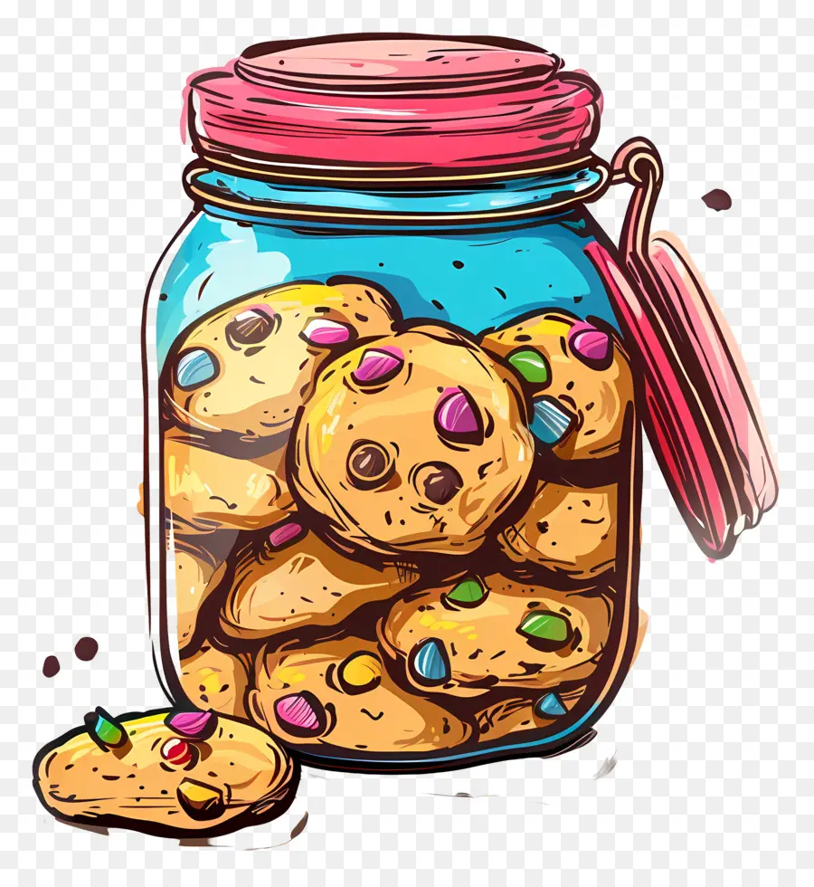 Cookie Jar，Chocolate Chip Cookies PNG