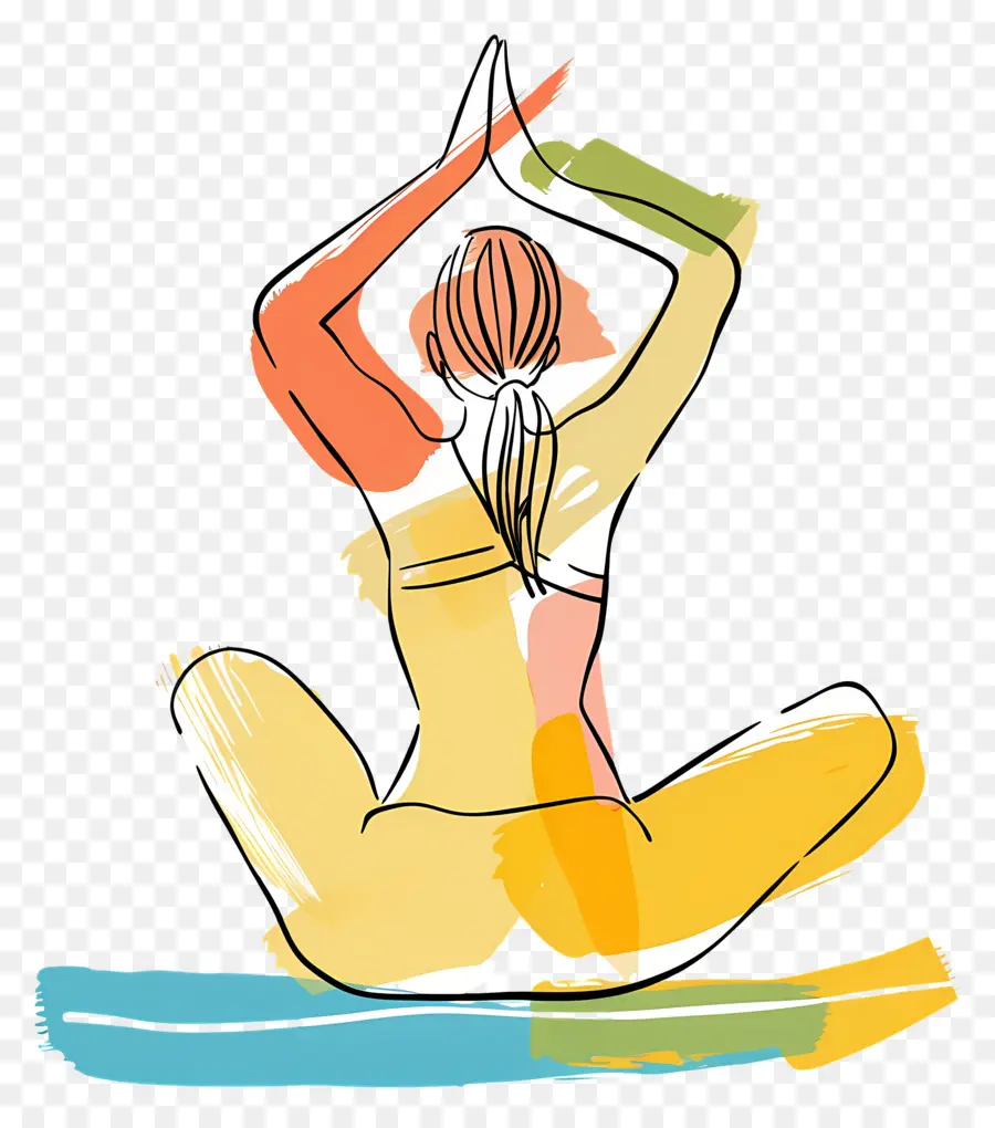 Mulher Fazendo Yoga，Yoga PNG