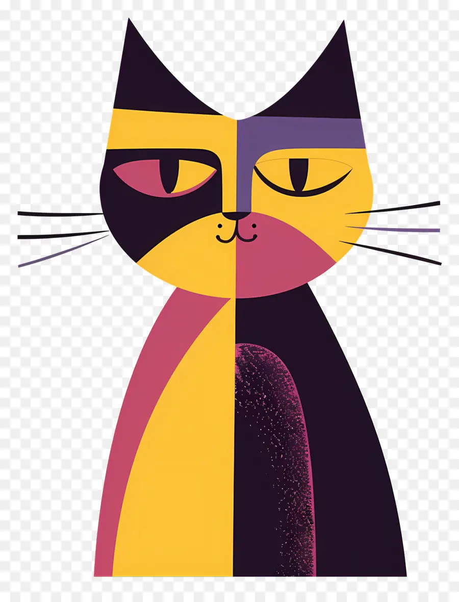 Gato Dos Desenhos Animados，Gato Geométrico PNG