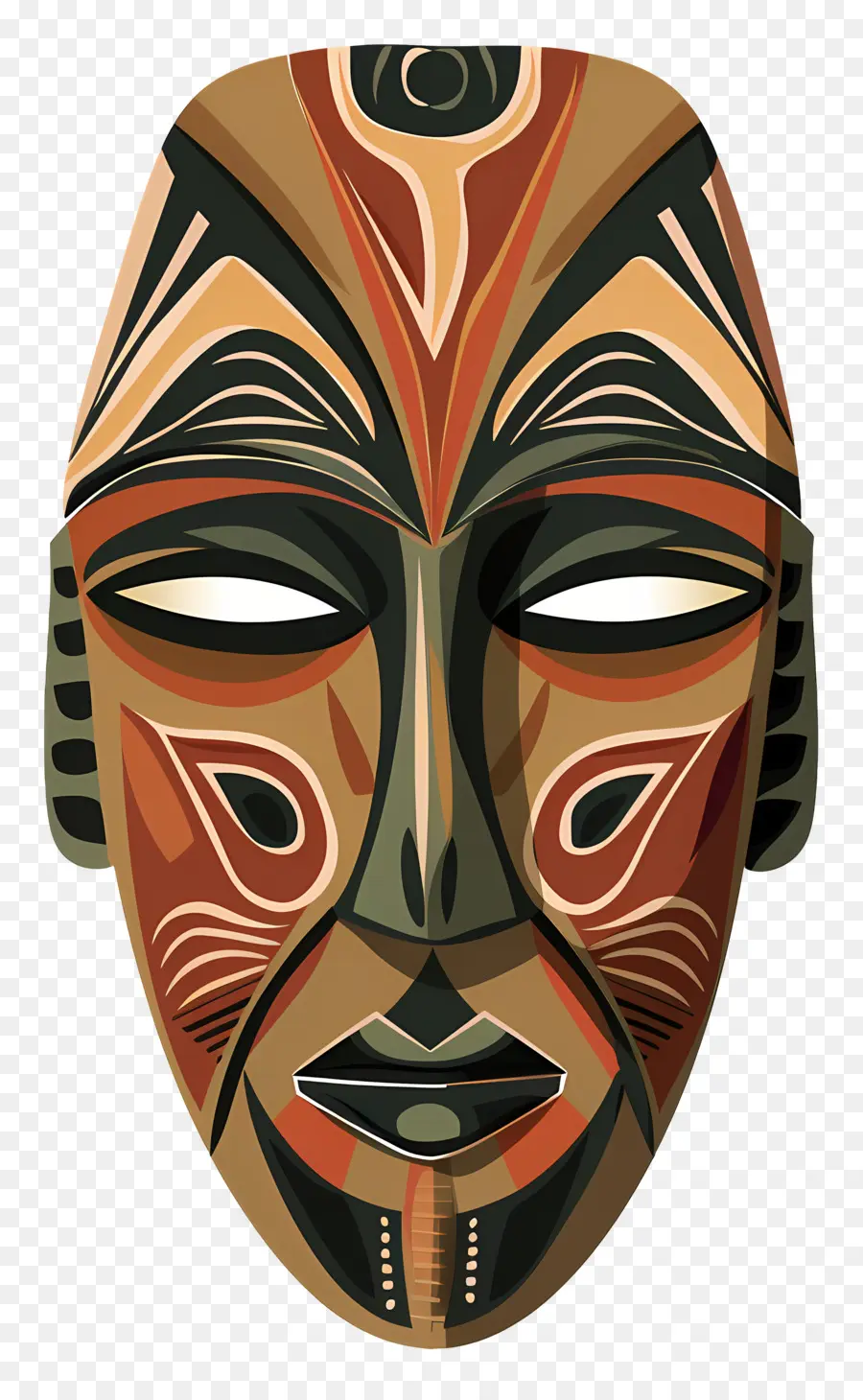 Máscara Cultural，Máscara Tribal PNG