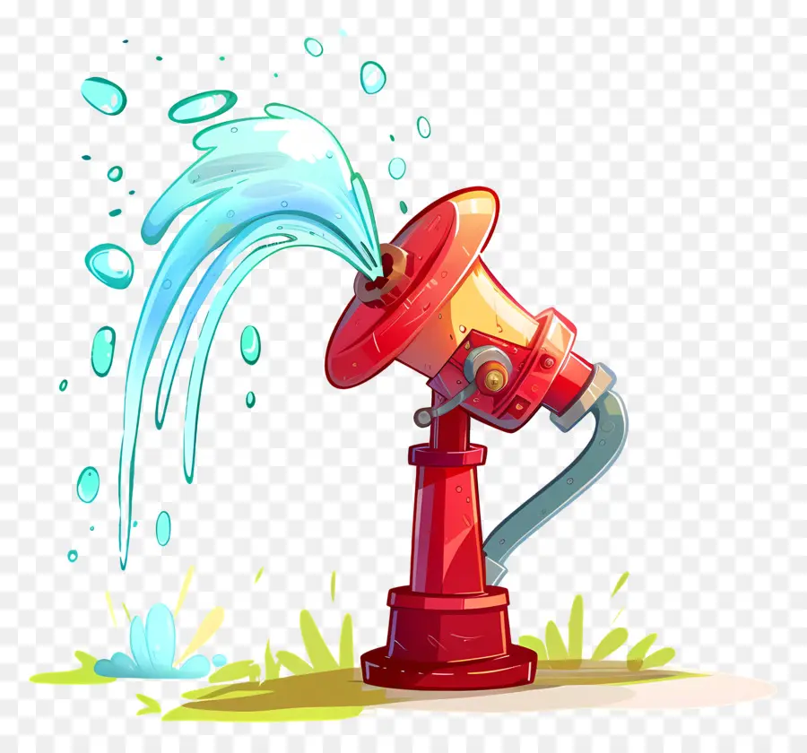Aspersão De água，Hidrante PNG