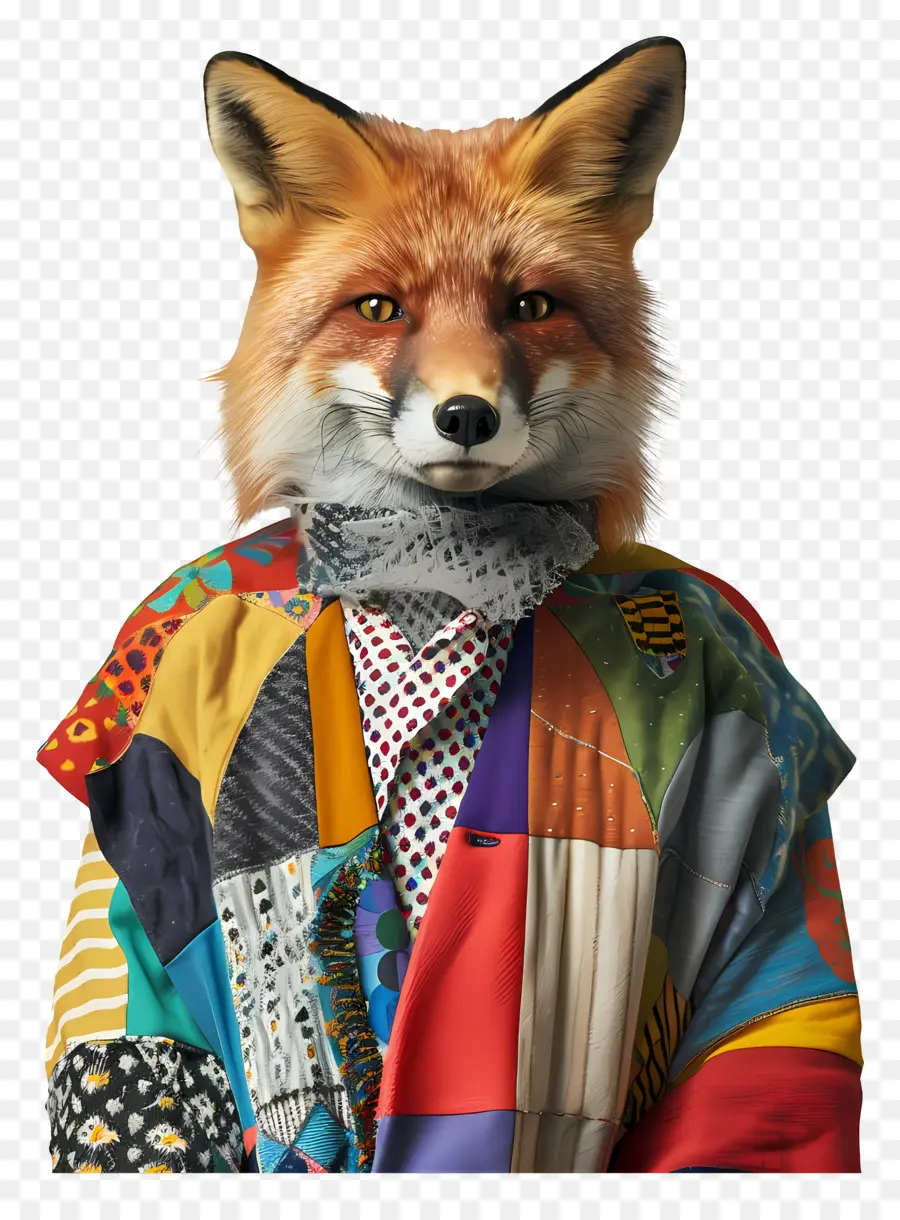 Fox，Jaqueta De Retalhos PNG