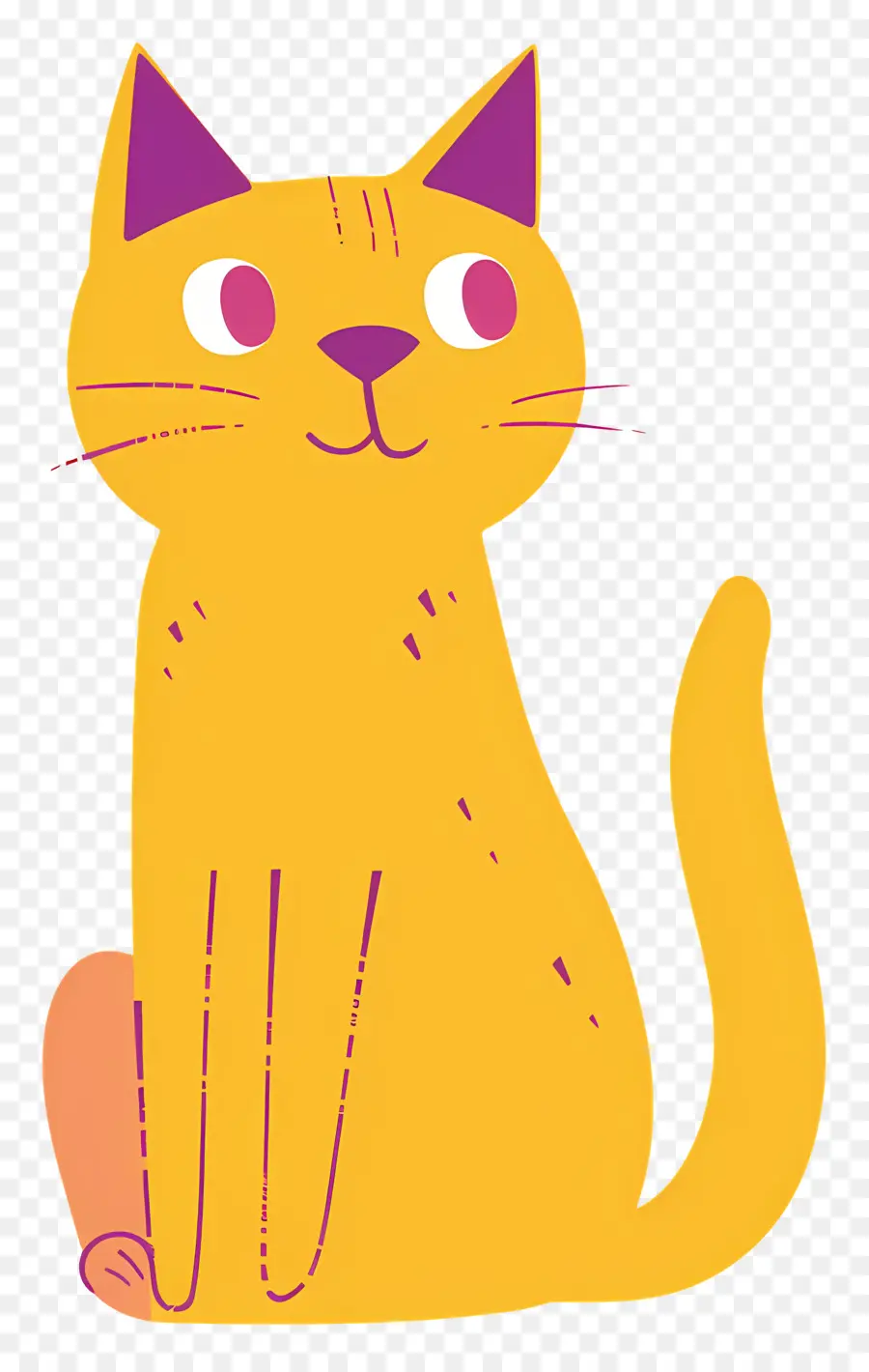 Gato De Desenho Animado，Gato Amarelo PNG