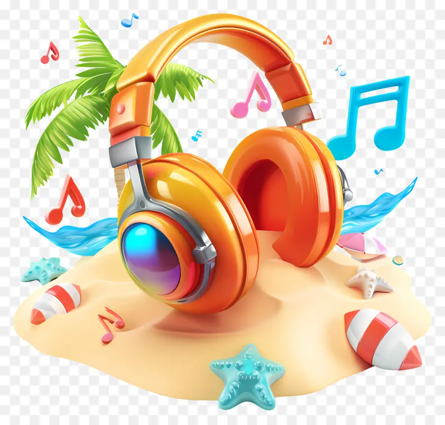 Músicas De Praia，Fones De Ouvido PNG