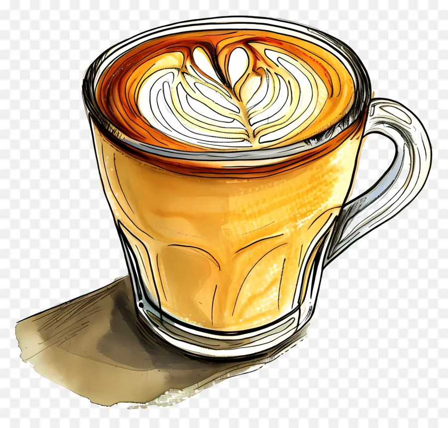 Café，Pintura Em Aquarela PNG