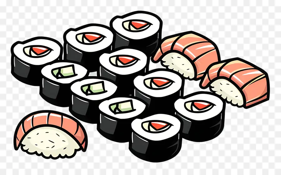 Sushi，Rolinhos De Sushi PNG