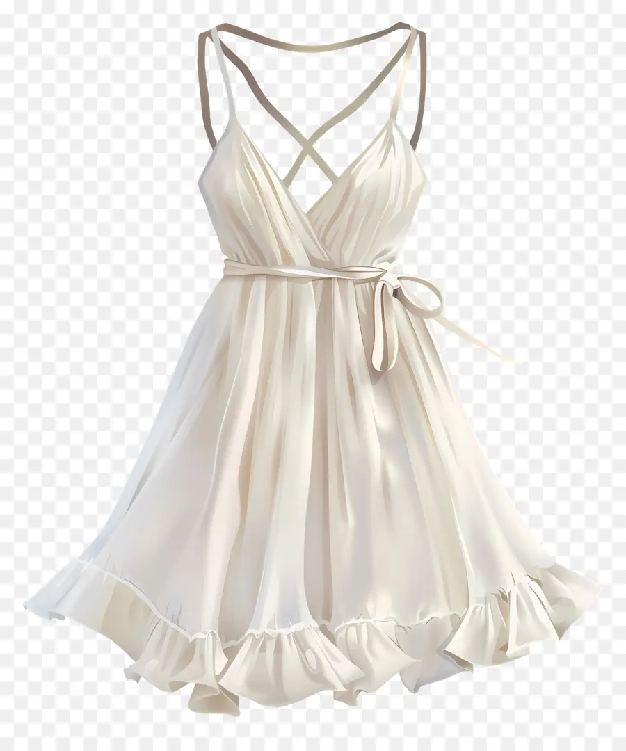 Vestido De Verão，Vestido Branco PNG