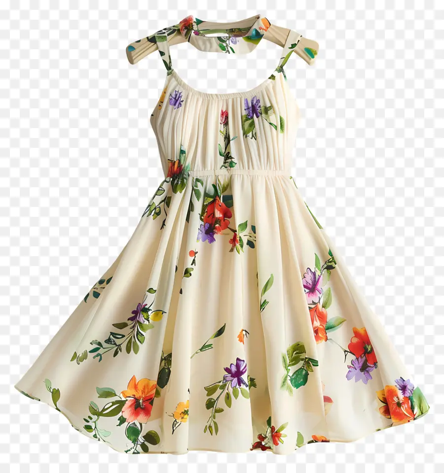 Vestido De Verão，Vestido Florido PNG