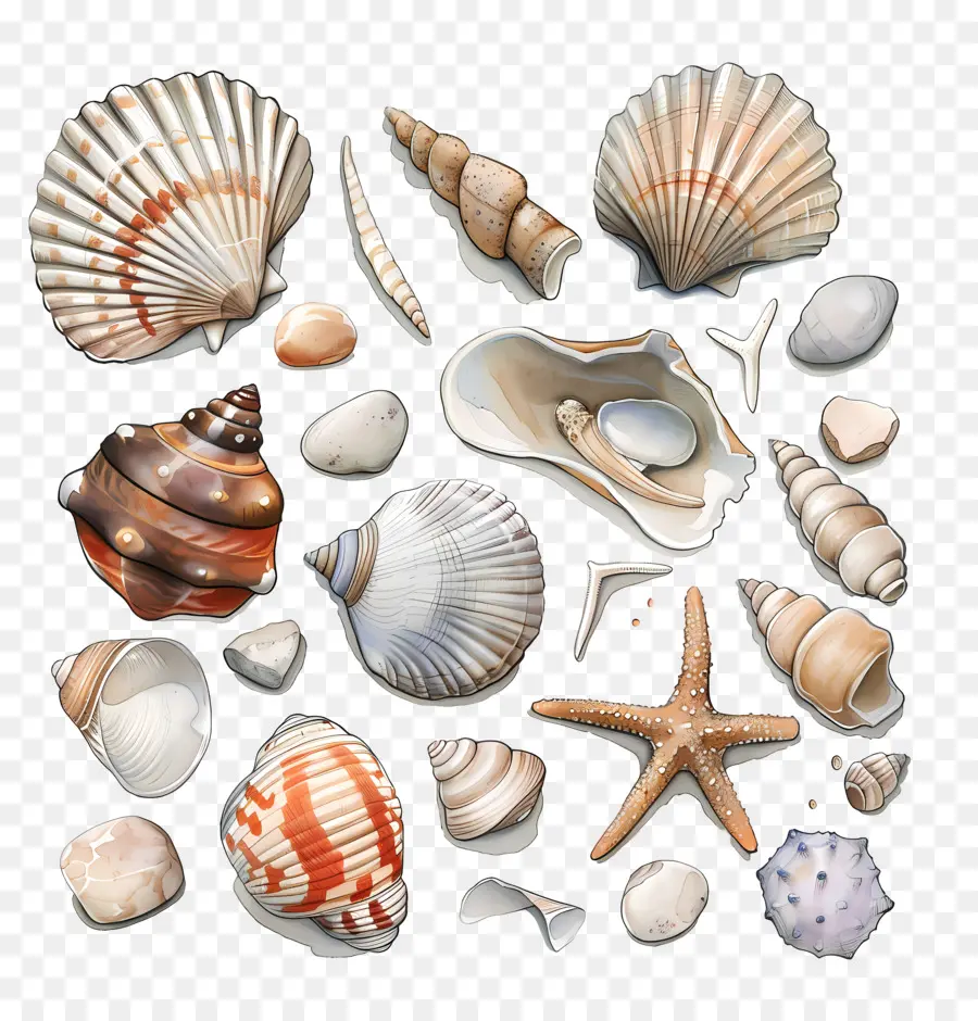 Limpeza De Praia，Conchas PNG