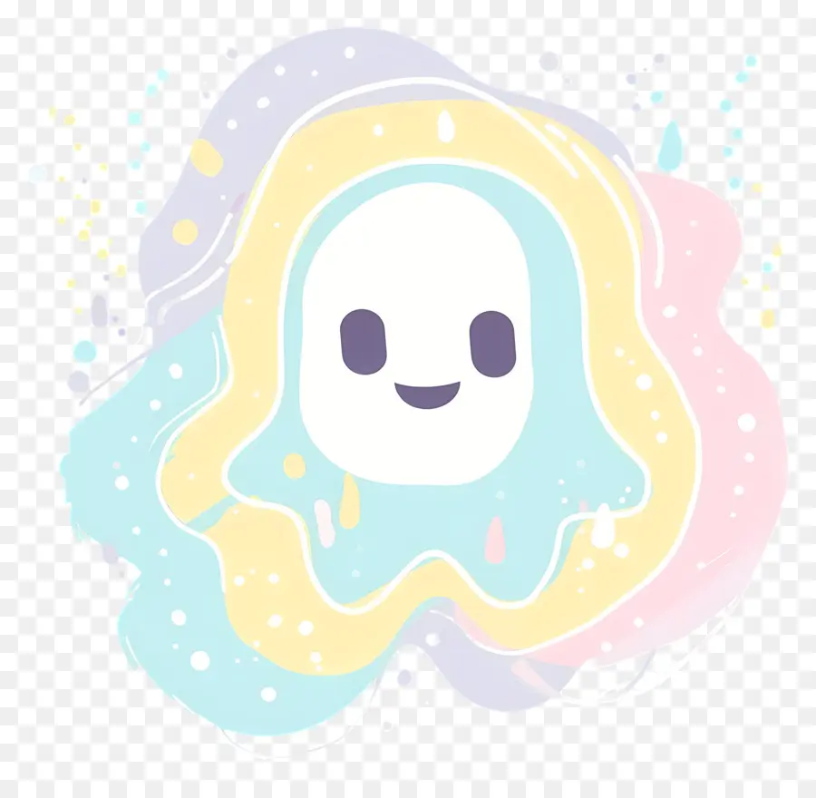 Fantasma Fofo，Colorido PNG