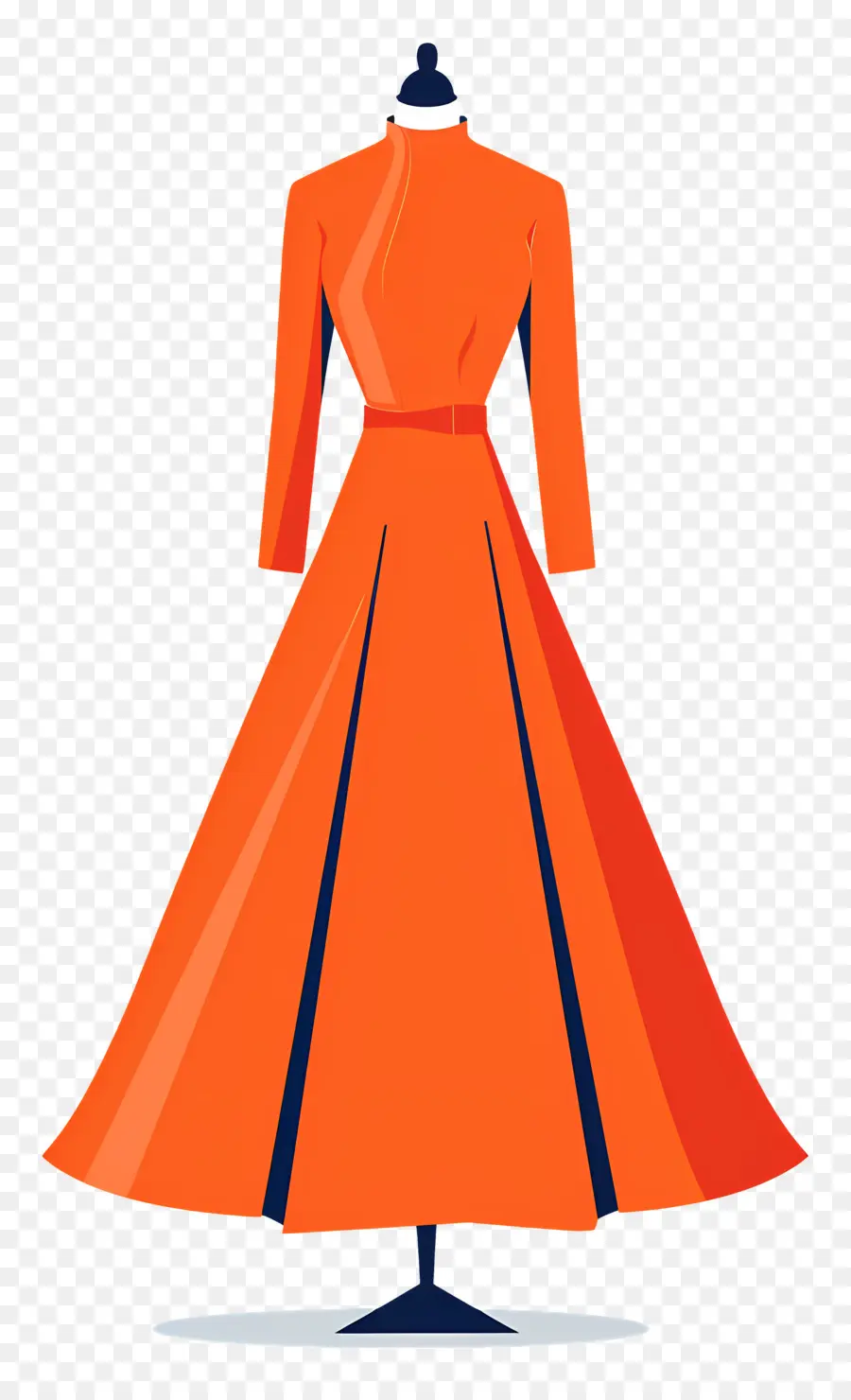 Vestido De Moda，Vestido Laranja PNG