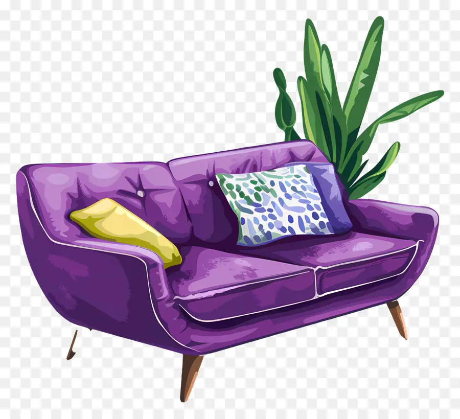 Sofá Roxo，Sofá PNG