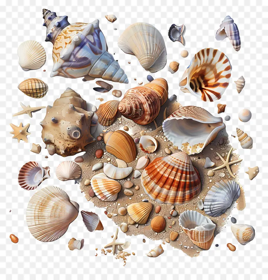 Limpeza De Praia，Conchas PNG