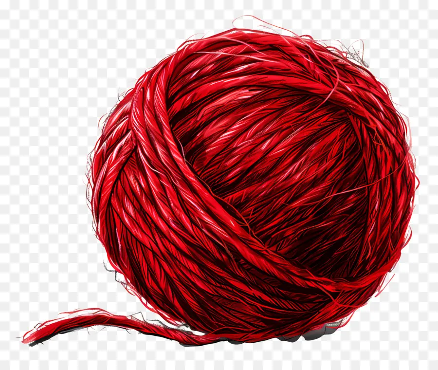 Bola De Fio Vermelho，Fio PNG